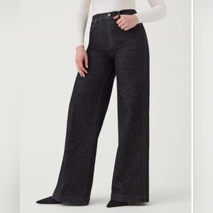 SPANX Wide Leg Jeans in Charcoal, XXL, long inseam